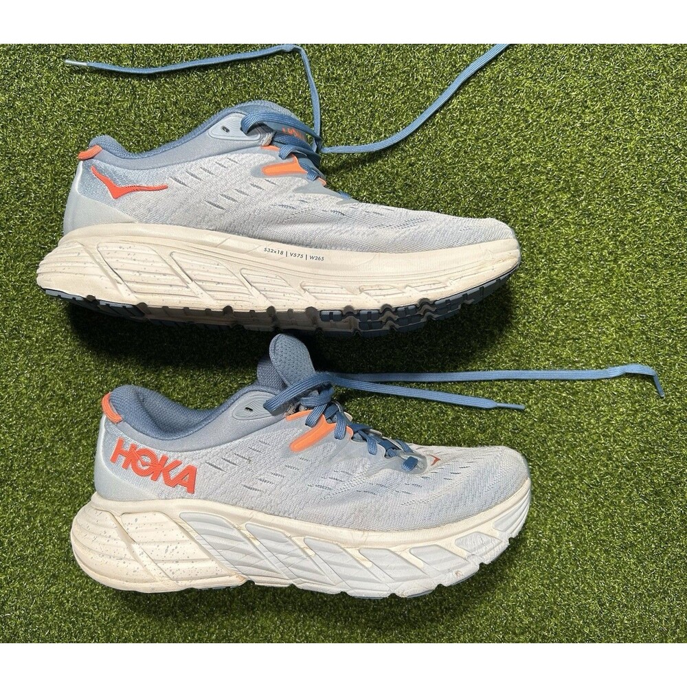 Hoka One One Gaviota 4 Women’s Size 10 B Blue Fog Plein Air 1123199 Running Shoe
